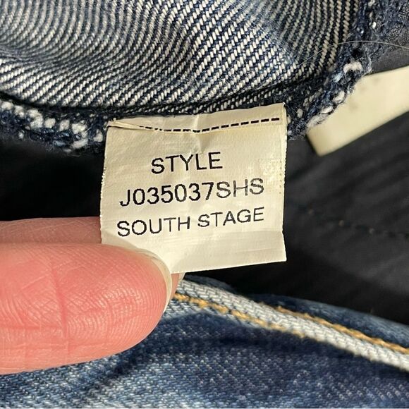 Band of Gypsies Madison Jeans Size 31 Raw Frayed Hems Ankle Button Fly Denim - Picture 8 of 10